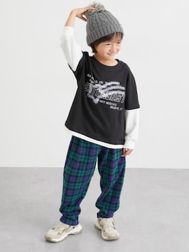 「アイテム（スウェット）」を使った、nissen Kids Modelsさん（キッズ・120cm）の冬コーディネート