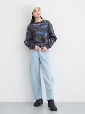 「アイテム（トップス）」を使った、nissen Kids Modelsさん（キッズ・152cm）の秋コーディネート