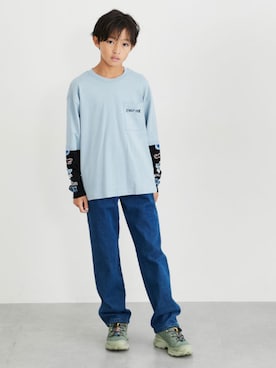 「アイテム（パンツ）」を使った、nissen Kids Modelsさん（キッズ・146cm）の冬コーディネート