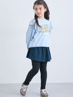 「アイテム（スカート）」を使った、nissen Kids Modelsさん（キッズ・120cm）の冬コーディネート