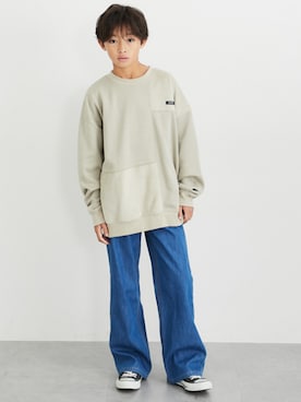 「アイテム（トップス）」を使った、nissen Kids Modelsさん（キッズ・145cm）の秋コーディネート