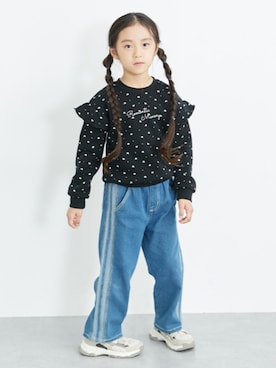 「通学スタイル」｜「アイテム（パンツ）」を使った、nissen Kids Modelsさん（キッズ・120cm）の秋コーディネート
