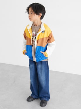「アイテム（ブルゾン）」を使った、nissen Kids Modelsさん（キッズ・120cm）の秋コーディネート