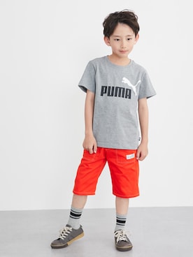 「アイテム（パンツ、レッド系）」を使った、nissen Kids Modelsさん（キッズ・121cm）の春コーディネート