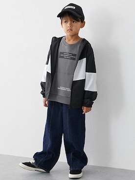 「アイテム（カーディガン/ボレロ）」を使った、nissen Kids Modelsさん（キッズ・117cm）の秋コーディネート