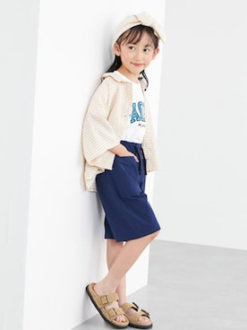「おんなのこコーデ」｜nissen Kids Modelsさん（キッズ・120cm）の夏コーディネート