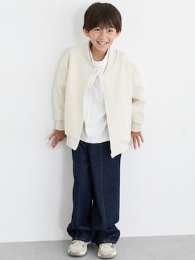 「nissen（ニッセン）のアイテム（ジャケット/アウター）」を使った、nissen Kids Modelsさん（キッズ・123cm）の秋コーディネート
