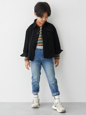 「nissen（ニッセン）のアイテム（ジャケット/アウター）」を使った、nissen Kids Modelsさん（キッズ・124cm）の秋コーディネート