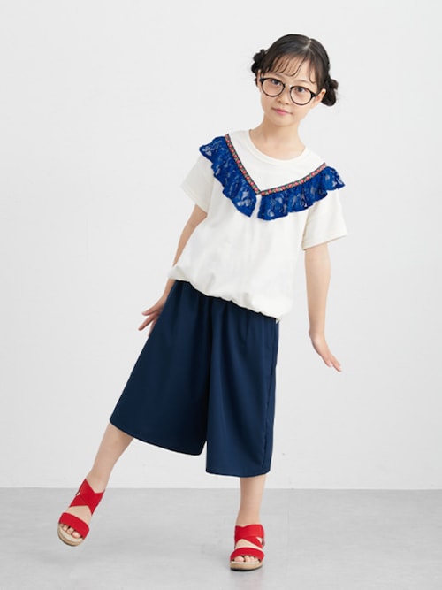 ★パラスパレスIDGコットンガーゼタックガウチョパンツ0日本製 セール】接触冷感・吸汗速乾ガウチョパンツ（女の子）（その他