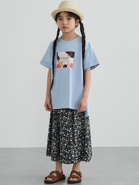 「おんなのこコーデ」｜nissen Kids Modelsさん（キッズ・120cm）の春コーディネート