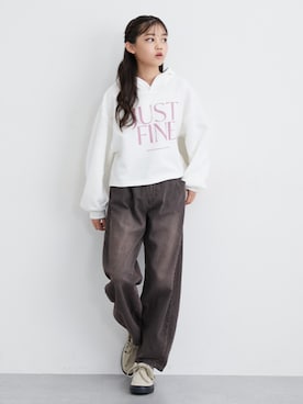 「アイテム（トップス）」を使った、nissen Kids Modelsさん（キッズ・152cm）の秋コーディネート