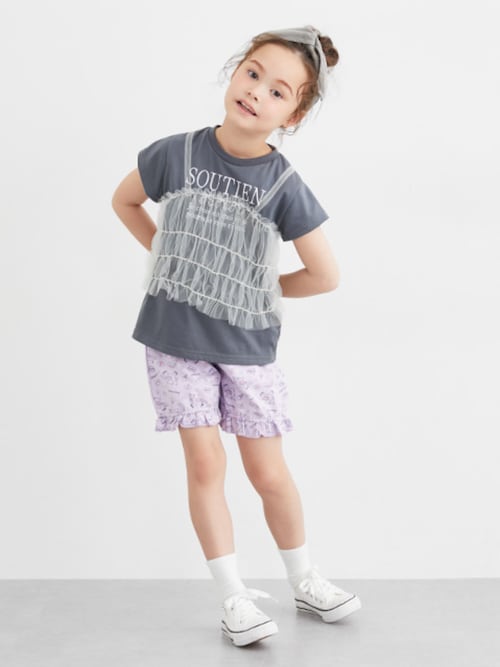 セール】裾フリル総柄ショートパンツ（女の子）（その他パンツ