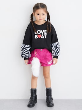 「アイテム（スウェット）」を使った、nissen Kids Modelsさん（キッズ・120cm）の秋コーディネート