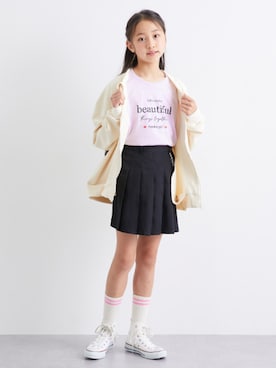 「アイテム（ジャケット/アウター）」を使った、nissen Kids Modelsさん（キッズ・148cm）の夏コーディネート