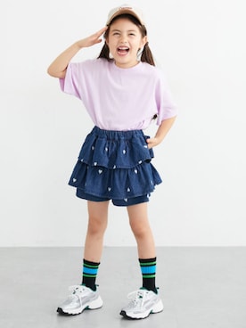 「QUNTSTYLE（キュントスタイル）のアイテム」を使った、nissen Kids Modelsさん（キッズ・120cm）の夏コーディネート