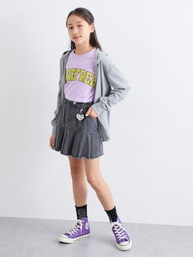 「アイテム（スカート）」を使った、nissen Kids Modelsさん（キッズ・148cm）の夏コーディネート