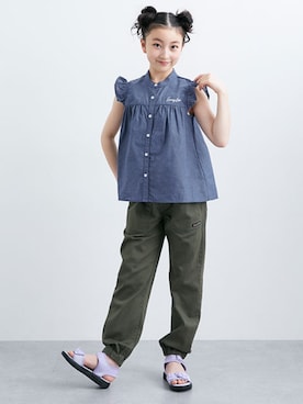 「QUNTSTYLE（キュントスタイル）のアイテム」を使った、nissen Kids Modelsさん（キッズ・143cm）の夏コーディネート