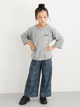 「アイテム（Tシャツ/カットソー）」を使った、nissen Kids Modelsさん（キッズ・124cm）の冬コーディネート
