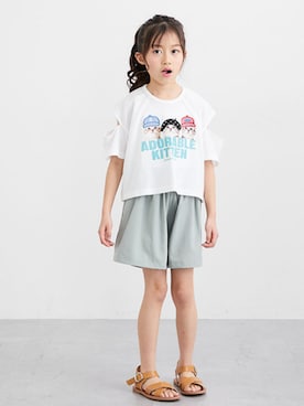 「QUNTSTYLE（キュントスタイル）のアイテム」を使った、nissen Kids Modelsさん（キッズ・120cm）の夏コーディネート
