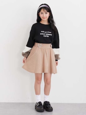 「アイテム（スカート）」を使った、nissen Kids Modelsさん（キッズ・144cm）の冬コーディネート