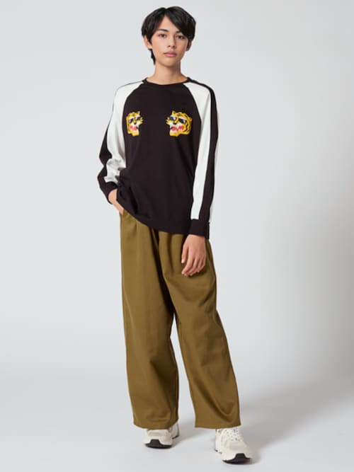 hide バックプリントスカジャンTシャツ ホワイト バックプリント スカジャン風 プリントTシャツ、JAPAN! - JI