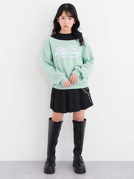 「アイテム（スウェット）」を使った、nissen Kids Modelsさん（キッズ・144cm）の冬コーディネート