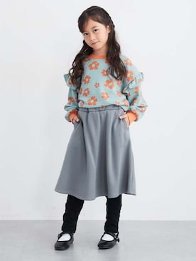 「アイテム（スウェット）」を使った、nissen Kids Modelsさん（キッズ・120cm）の冬コーディネート