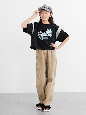 「QUNTSTYLE（キュントスタイル）のアイテム」を使った、nissen Kids Modelsさん（キッズ・145cm）の夏コーディネート