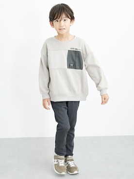 「通学スタイル」｜「アイテム（パンツ）」を使った、nissen Kids Modelsさん（キッズ・124cm）の秋コーディネート
