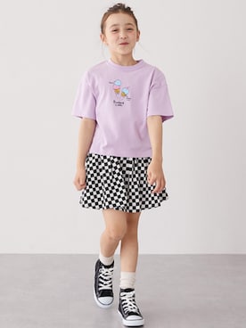 「パンツインスカート」｜nissen Kids Modelsさん（キッズ・123cm）の夏コーディネート