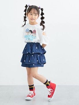 「QUNTSTYLE（キュントスタイル）のアイテム」を使った、nissen Kids Modelsさん（キッズ・120cm）の夏コーディネート