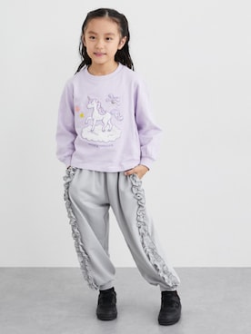 「アイテム（スウェットパンツ）」を使った、nissen Kids Modelsさん（キッズ・124cm）の秋コーディネート