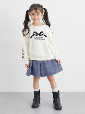 「アイテム（トップス）」を使った、nissen Kids Modelsさん（キッズ・120cm）の冬コーディネート