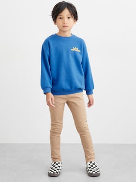 「アイテム（スウェット）」を使った、nissen Kids Modelsさん（キッズ・123cm）の秋コーディネート