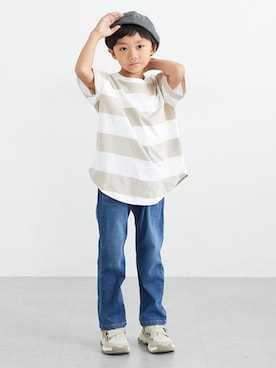 「QUNTSTYLE（キュントスタイル）のアイテム」を使った、nissen Kids Modelsさん（キッズ・120cm）の夏コーディネート