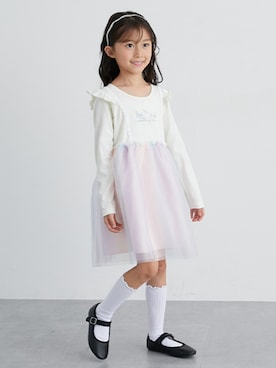 「アイテム（ワンピース/ドレス）」を使った、nissen Kids Modelsさん（キッズ・120cm）の秋コーディネート