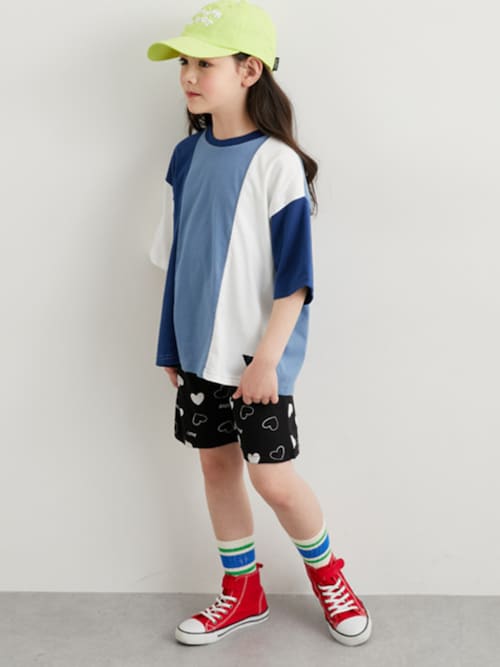 おトク情報がいっぱい！ ハートプリントハーフパンツ（女の子）（その他パンツ パンツ