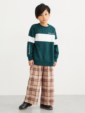 「アイテム（スウェット）」を使った、nissen Kids Modelsさん（キッズ・123cm）の秋コーディネート