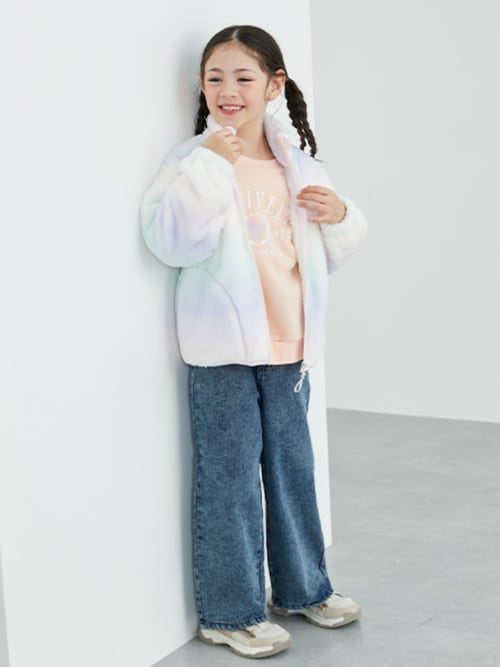 ブルオリジナルBSMG チェック柄フリースジャケット ジャンパー