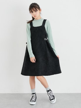 「アイテム（ワンピース/ドレス）」を使った、nissen Kids Modelsさん（キッズ・152cm）の秋コーディネート