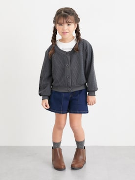 「アイテム（カーディガン/ボレロ）」を使った、nissen Kids Modelsさん（キッズ・120cm）の秋コーディネート