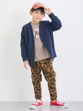 「アイテム（カーディガン/ボレロ）」を使った、nissen Kids Modelsさん（キッズ・120cm）の冬コーディネート