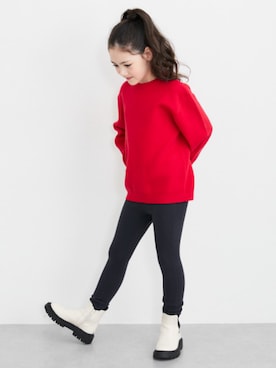 「アイテム（ニット/セーター）」を使った、nissen Kids Modelsさん（キッズ・124cm）の秋コーディネート