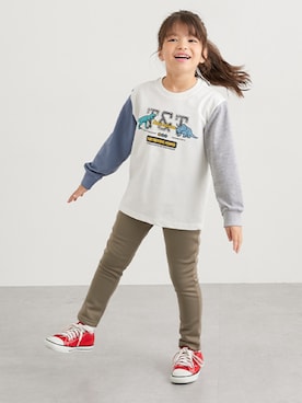 「アイテム（スウェット）」を使った、nissen Kids Modelsさん（キッズ・120cm）の秋コーディネート