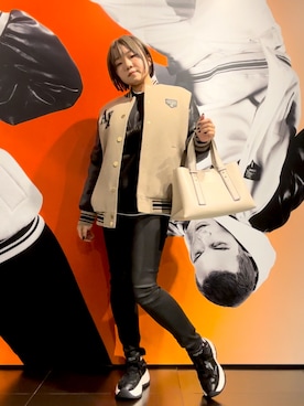 「サステナブル」｜「アイテム（トートバッグ）」を使った、moᴥmoさん（レディース・157cm）の秋コーディネート