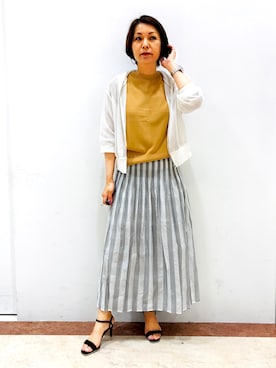 「アイテム（パーカー）」を使った、michino1122さん（レディース・162cm）の夏コーディネート