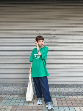 「plain-me（プレインミー）のアイテム（トップス）」を使った、Yuanさん（レディース・155cm）の夏コーディネート