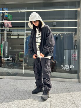 「DANKE SCHON（ダンケシェーン）のアイテム（MA-1）」を使った、立花さん（レディース・168cm）の秋コーディネート