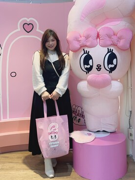 「HARUHARU日和のアイテム（ワンピース/ドレス、ブラック系）」を使った、Tracy Peiさん（レディース・160cm）の夏コーディネート