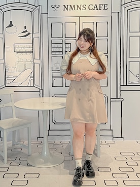 「ciiao_twのアイテム（ワンピース/ドレス、ベージュ系）」を使った、Tracy Peiさん（レディース・160cm）の夏コーディネート
